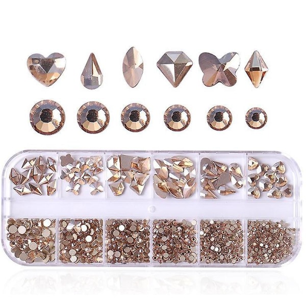 Nagelkonst Strass Nail Gemstones, 3d Multi Shapes Flatback Nail Crystals Diamanter För Nageldesign Q2