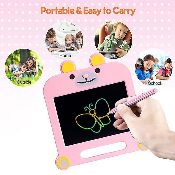 Slettbart Gjenbrukbart LCD-nettbrett Julegave H pink style2
