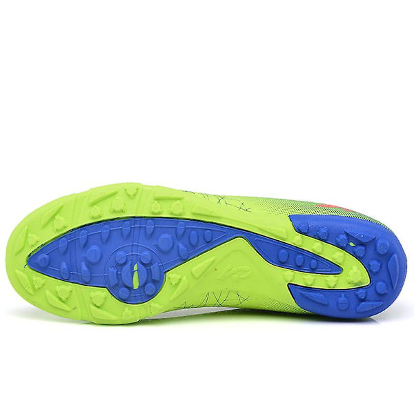 Herre Fodboldsko Voksen Høj Ankel Fodboldstøvler Græstræning Sportsfodtøj Sneakers 3B27013 Green 37