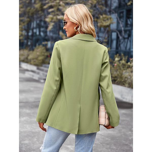 Rento pieni puku 2023 talvi Yhteensopiva takki Ammattimainen muodollinen naisten toimistotakki bleiseri green XL