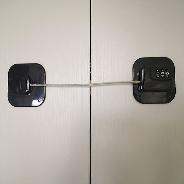 Kylskåpslås för barn, skåpslås utan borrning, kylskåpslås kombination 2p