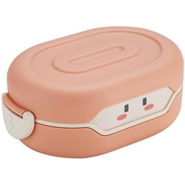Kawaii Bentolåda vuxen lunchlåda, Kawaii robot lunchlåda håller värmen för pojkar flickor, söt läckagesäker portionsbehållare rosa
