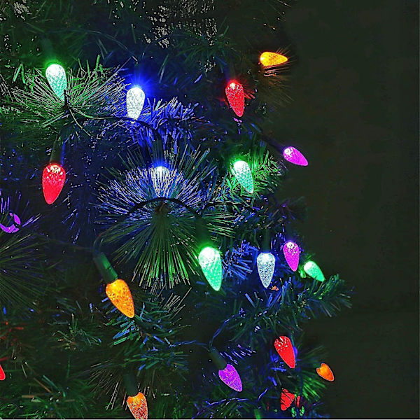 Led-ljusslinga, jordgubbsljusslinga 50 LED 5m jordgubbslampor LED-girlang fönsterdekoration födelsedag uteplats