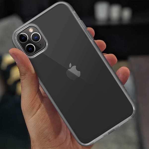 360 Cover til iPhone 11 Pro Max Fleksibel Front & Stiv Bagside - Sort Transparent