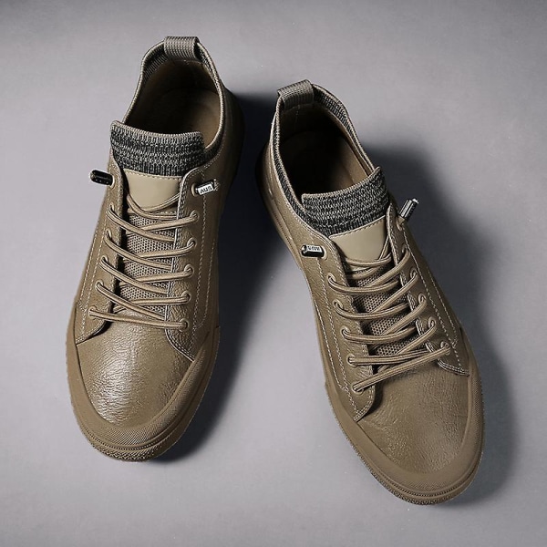 Herr Casual Skor Högkvalitativa Läderskor Frdb21611 Brown EU 41