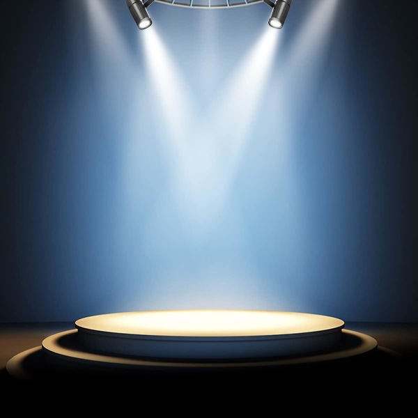 Scenebelysning, LED 3W projeksjonslampe hvit farge pinspot med EU-plugg