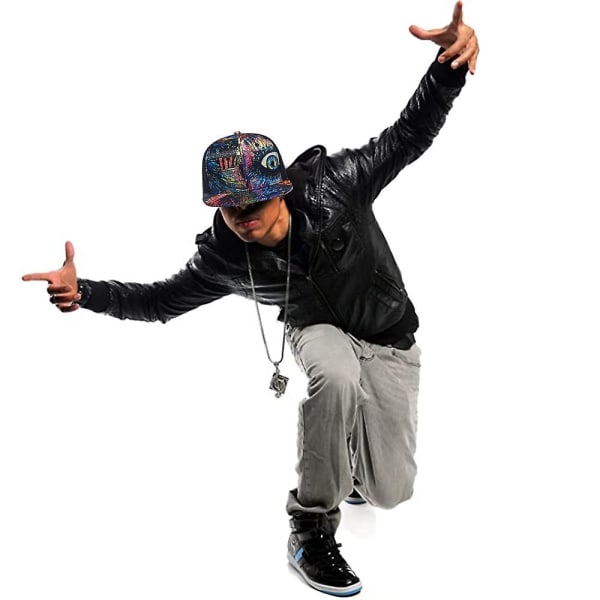 Sommerskyggehatt Grafisk Trykk Hip Hop Hatt Mesh Hatt Pustende Mesh Hatt blue