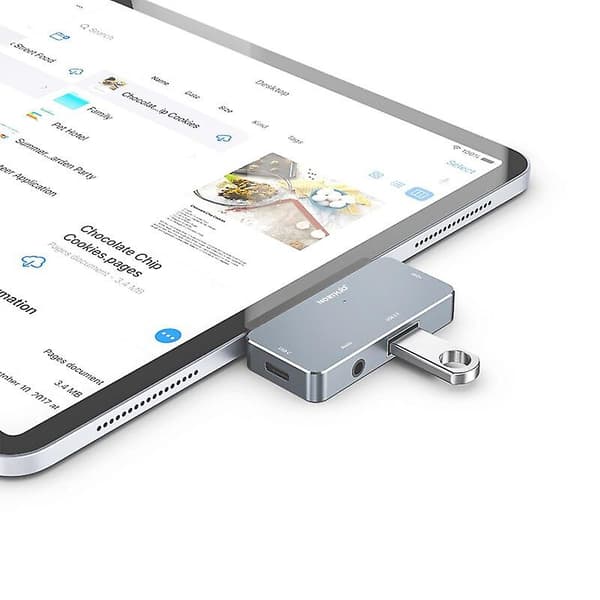 Usb C Hub Type C til Hdmi Adapter 3.5mm Audio Pd Ladekonverter 4k