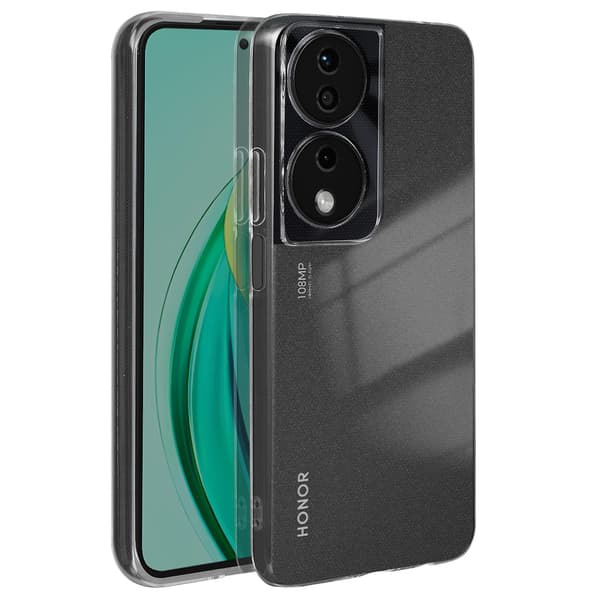 Skal för Honor 90 Smart, flexibelt silikonskydd, transparent