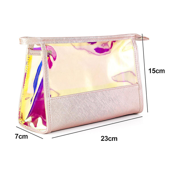Iridescent Necessär Bärbar Dragkedja Toalettväska Vattentät Kosmetiska Väskor Presentpåsar För Kvinnor Flickor style1