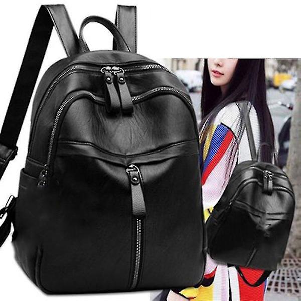 Kvinnor PU Läder Ryggsäck Utomhus Resa Packsack Daglig Skola Casual Väska
