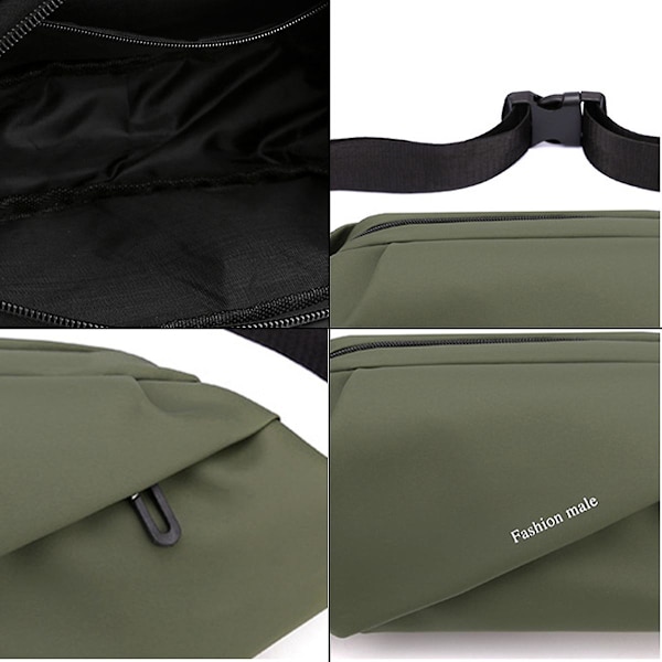 Remväska, Fashionable Crossbody Bag, Herrbröstväska, Dam Multifunktionell Cykelaxelväska Military Green