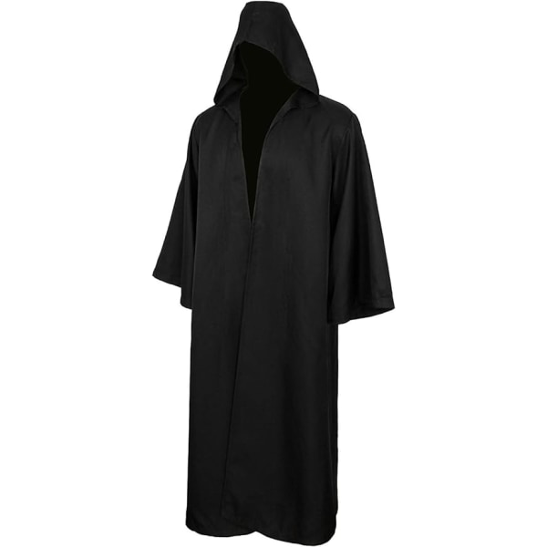 Service Voksen Halloween Kostume Hængende Karneval Kostume Tunika Hættetrøjer Frakke Cosplay Kappe black XL