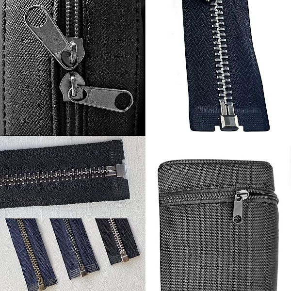 Metall Dragkedja Huvud Slider Dragkedja Reparationssats Dragkedja Drar Dragkedja Stopper Hållare Insätt Stift Diy Dragkedja Ersättning Verktygssats För Jackor Handväskor Resväskor