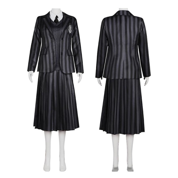 Barn och vuxna skoluniform Cosplay kostym jacka klänning Halloween outfit Black 1 120