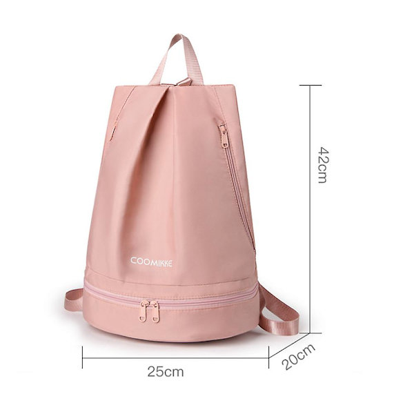 Kuntosalilaukut, Urheilukuntosalilaukku Vedenpitävä Kiristysnyörilaukku Reppu Kenkälokerolla Pink