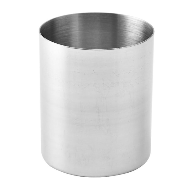 Pennfodral, Cylinder Makeup Brushes Cup, Skrivbordsarrangör Behållare Kruka Dekor Vas, 10cm*8.2cm silvery