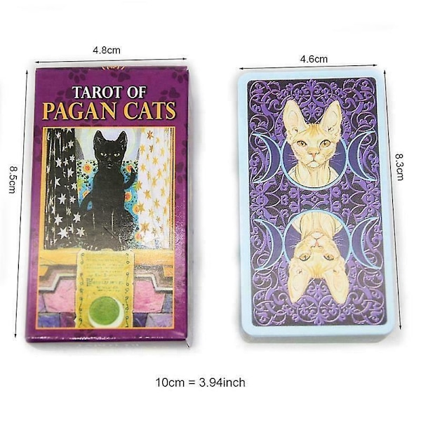 78 Kortlekar Tarot Of Pagan Cats Komplett Engelsk Sällskapsspel Oracle Kort