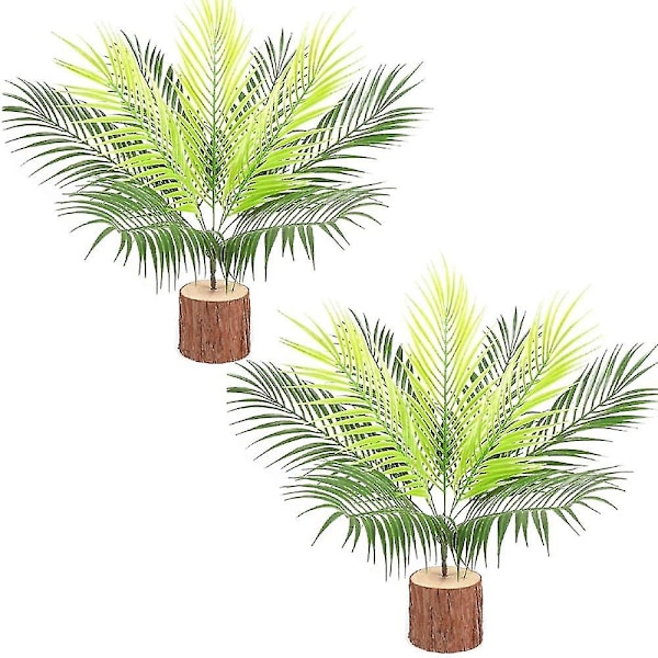 Fycooler Kunstige Tropiske Palmebusker Planter Kunstige Grønne Planter Falske Tropiske Palmeblader For Hjemmeinnredning Jungel Strand Bryllup