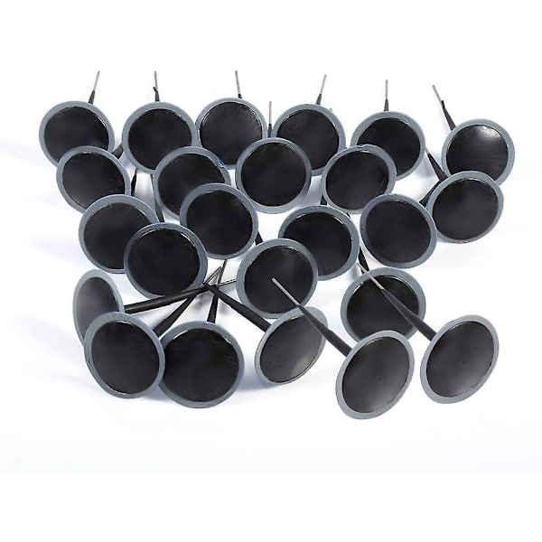 3mm Patch 24st däckplugg lagningslapp, trådad slanglös däckpunktering reparation svamp plugg lagningslapp