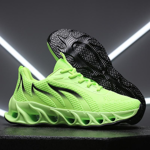 Herresko Flygende Vevde Fritidssko Pustende Joggesko Sportssko 8818 Green EU 41