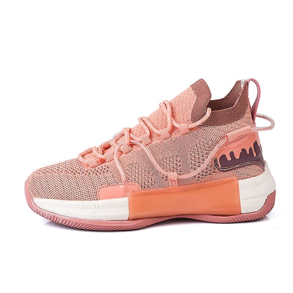 Herr Basketbollskor Mode Löparskor Andningsbara Sneakers 3C805 Pink 36