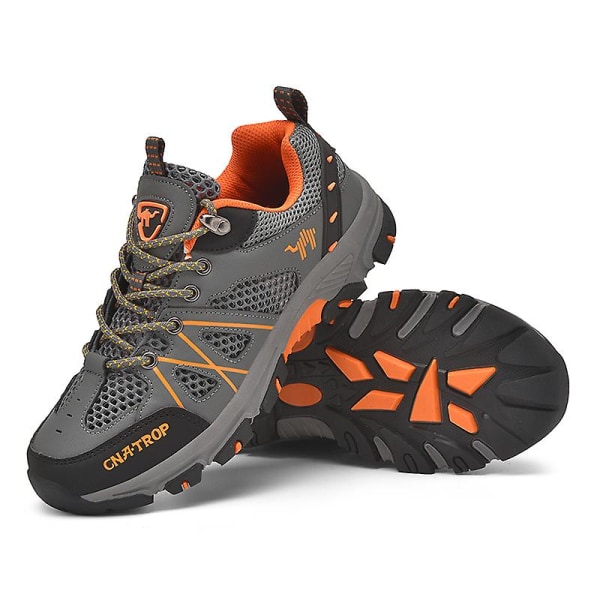 Vandrestøvler til mænd og kvinder - Lavt snørebånd - Sneakers til udendørs vandreture, trekking og gåture 3Dt899 Gray EU 42