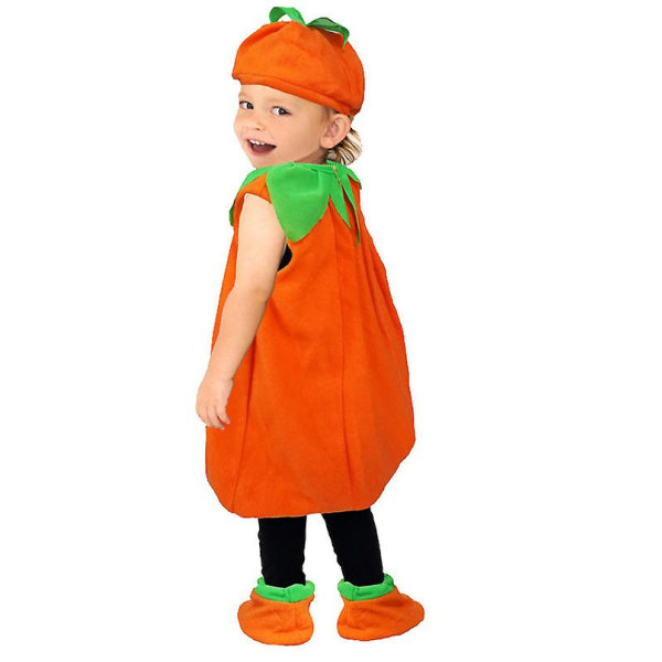 Søtt Gresskarkostyme Sett Halloween Utkledning Cosplay 90cm