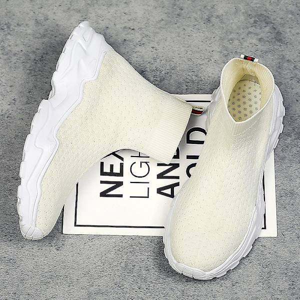 Sneakers til mænd og kvinder - Åndbare løbesko, moderigtige sportsko Nk08 Beige EU 39