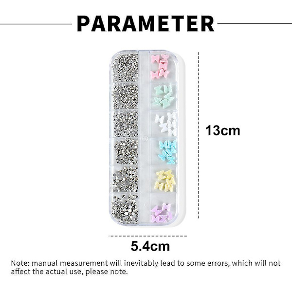 Nagelkonst Pärla Platt Botten Pärla Nagel Charm Guld Silver Vit Halvrund Nagelkonst Tillbehör Nagel Diamant Mix style4