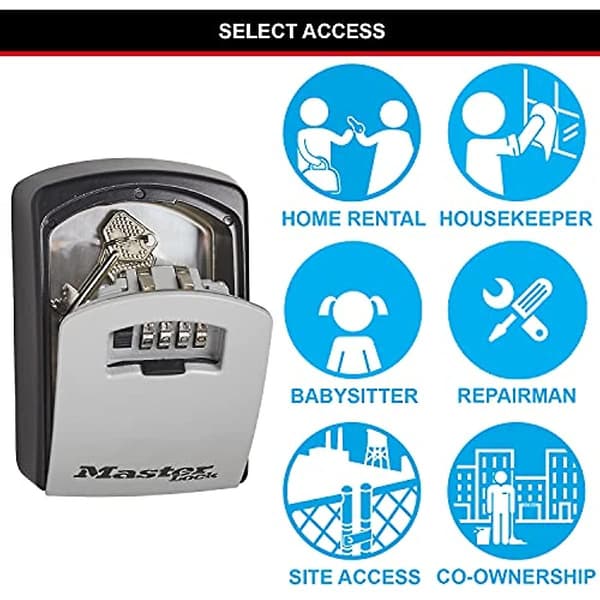 Master Lock Extra Large Nyckelskåp [Extra Large Storlek] [Väggmonterad] [Utomhus] - 5403eurd - Nyckellåda