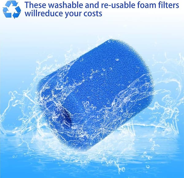 4-pak Svømmepølfilter Svamp Medium Spabad Filter Svamp Skum Svamp Filter