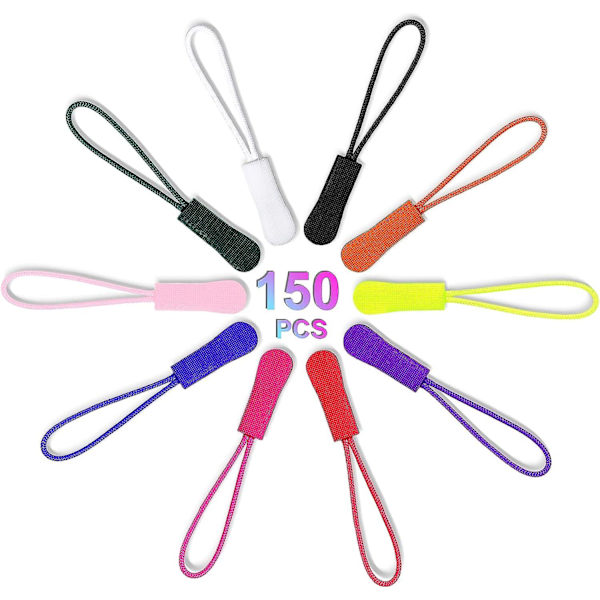 150 st färgglada dragkedjor ersättning nylon dragkedjor dragkedjor ersättning dragkedjor dragkedjor flikar sladdförlängning fixer för handväskor kläder L