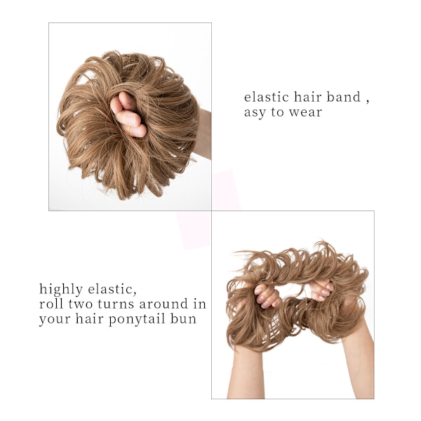 1 st syntetisk rörig bulle med flätor hårsnurra med elastiskt band rakt falskt hårstycke förlängningsbulle för kvinnor 8#