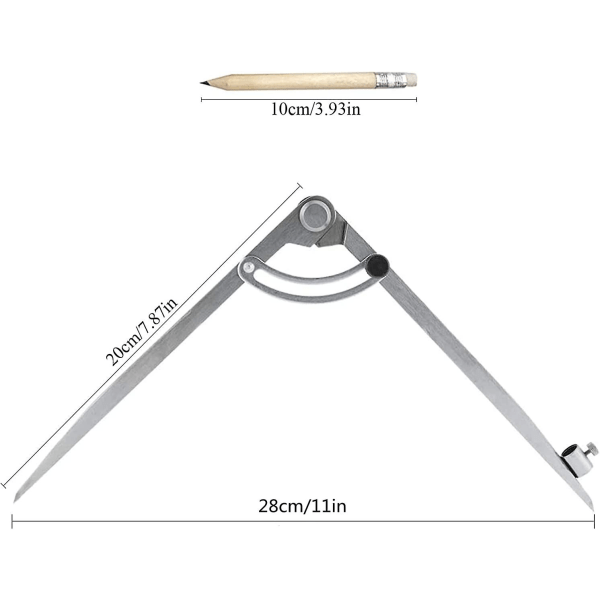 Kolstålsmätpassare med 5 st pennor Precision Caliper Justering