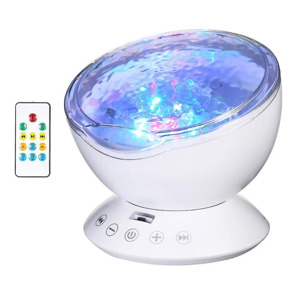 Ocean Wave Projektor Lampe 12 Led 7 Farve Natlamper 2