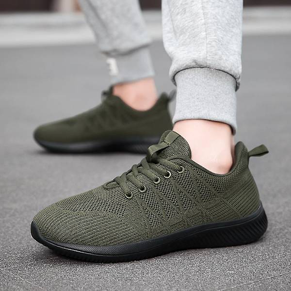 Løbesko til mænd Letvægt Åndbare Vandresko Atletiske Mode Sneakers 3Dsf022 Green EU 41