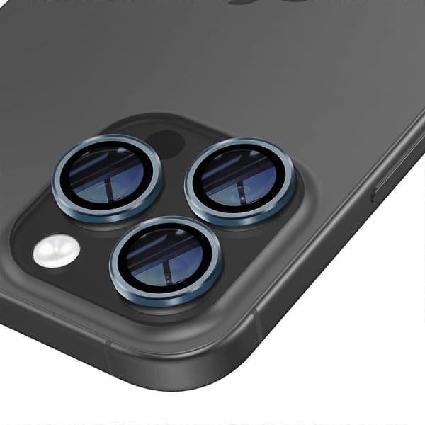 Hærdet Glas Kamera til iPhone 16 Pro Max Hårdhed 9H Anti-ridse, Blå