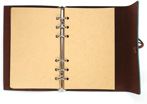 Læder Skrive Journal Notesbog, Maleden Klassisk Spiralbundet Notesbog Genopfyldelig Dagbog