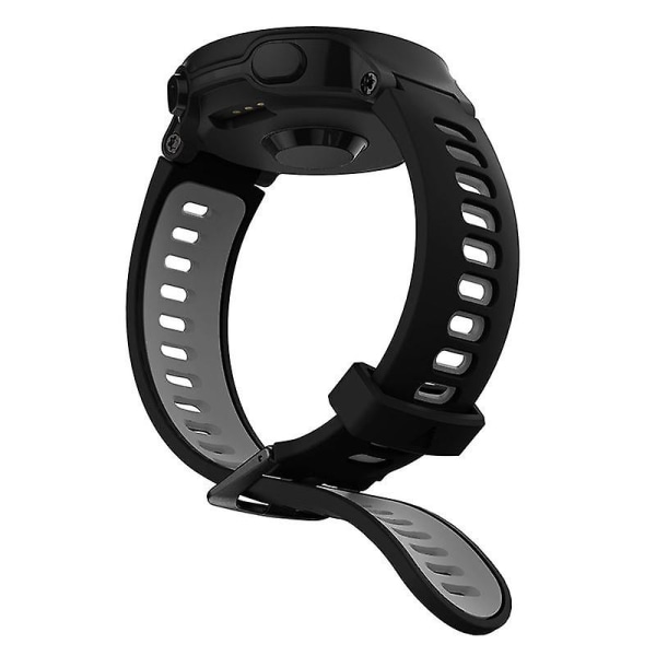 22mm Silikonarmband för Garmin Forerunner 235/230/620/630/220/735/735XT, med svart spänne Black  Grey