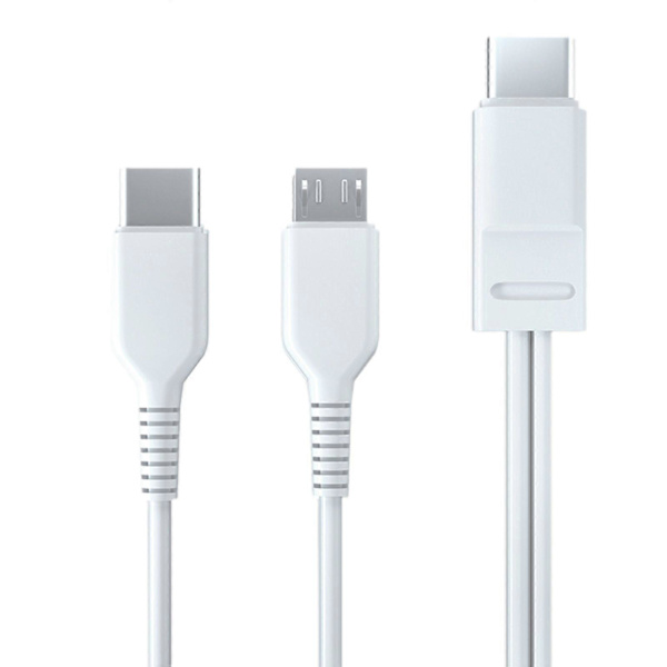 USB C Multi Snabbladdningskabel 2 i 1 USB C till Micro USB C Laddningskabel
