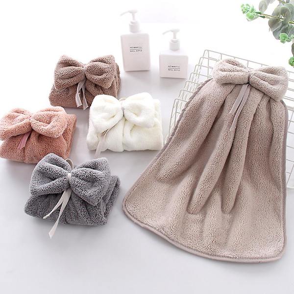 5-pack mikrofiberhanddukar med hängande ögla, korallfleece, hängande kökshanddukar, absorberande mjuka badhanddukar, snabbtorkande badhanddukar 33 x 33 cm