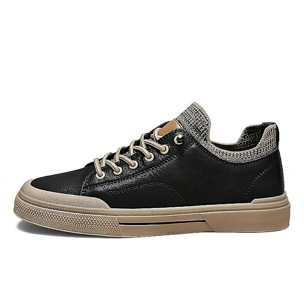 Herre Casual Sko Høj Kvalitet Lædersko Frdb21611 Black EU 39