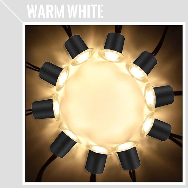 16 Upotettavan LED-spottivalon sarja - IP67, 12 V - 0,6 W - halkaisija: 32 mm - 2800 K - lämmin valkoinen