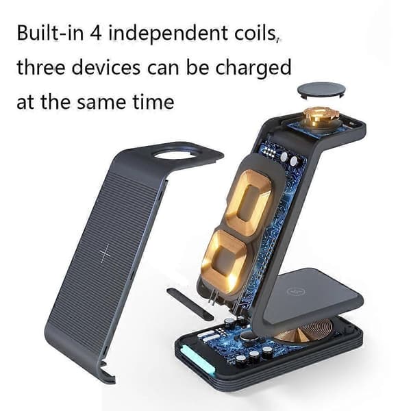 Mobiltelefonholder Trådløs Lader D2 (Svart)