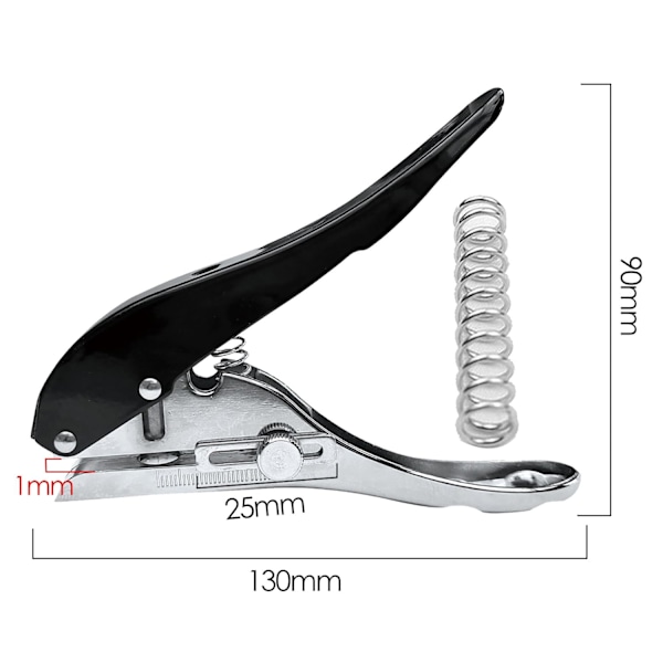 håltång 8 mm runt ett hål hålstansare träbearbetning fasad stanstång 13 x 9 x 2 cm litet metallhål för bälte, papperskort, tunt läder, duk