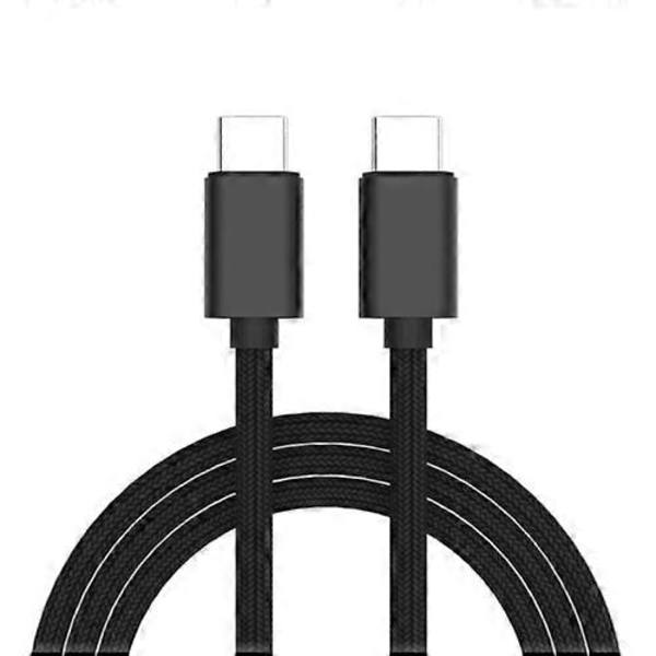 100W 3A PD USB-C / Type-C Hane till USB-C / Type-C Hane Flätad Datakabel