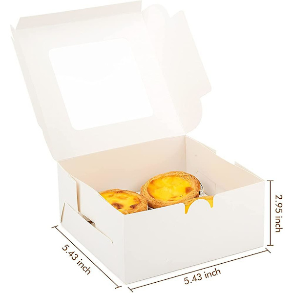 25 stk. Heilwiy cupcake-æsker med vindue og indsats. Cupcake-æsker med 4 huller til tærter
