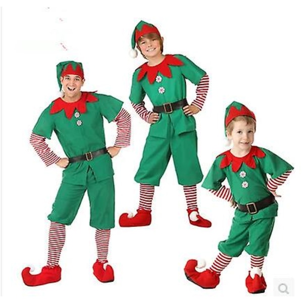 Miesten tonttuasu ja hattu, joulupuku pojille 180cm