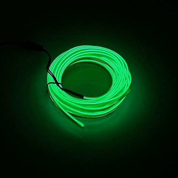 5m Bil Interiör Tillbehör Atmosfär Lampa Kallt Ljus Linje Diy Dekorativ Instrumentpanel Konsol Auto Led Ambient Belysning Green 5 meters